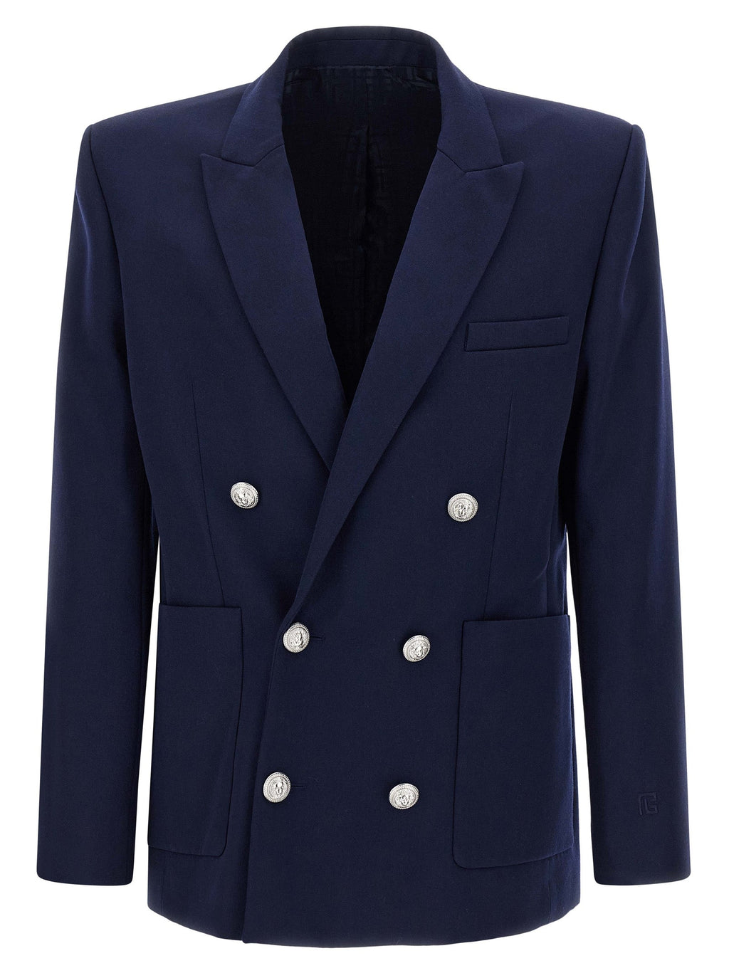 Balmain Blue Virgin Wool Blazer