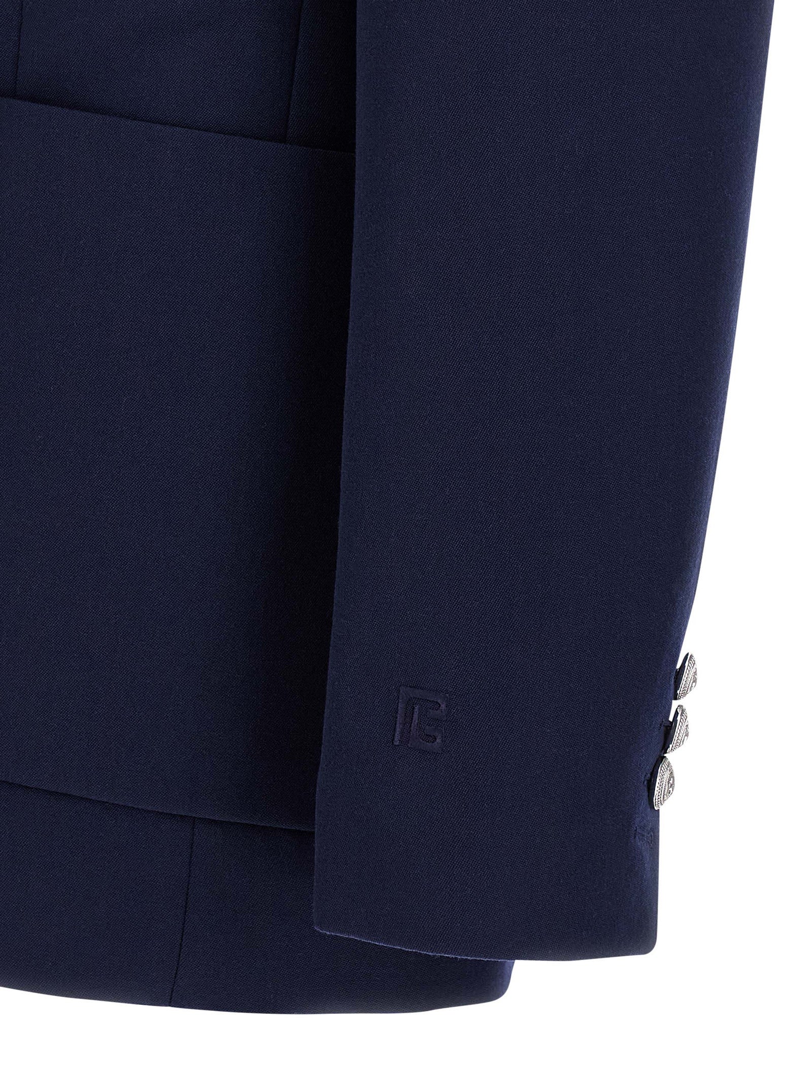 Balmain Blue Virgin Wool Blazer