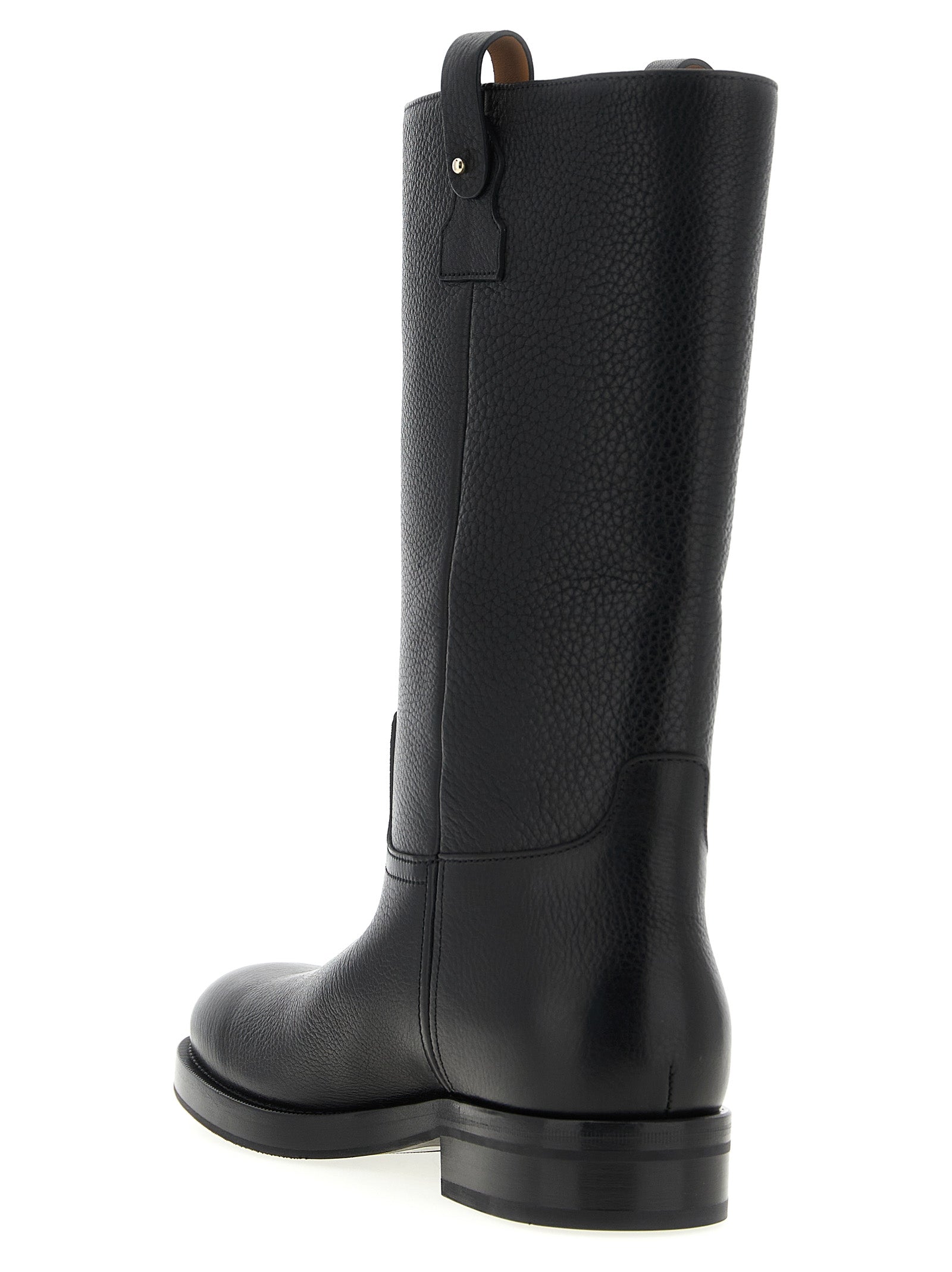 Church's Black Calfskin Over The Knee