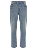Balmain Blue Cotton Jeans Denim