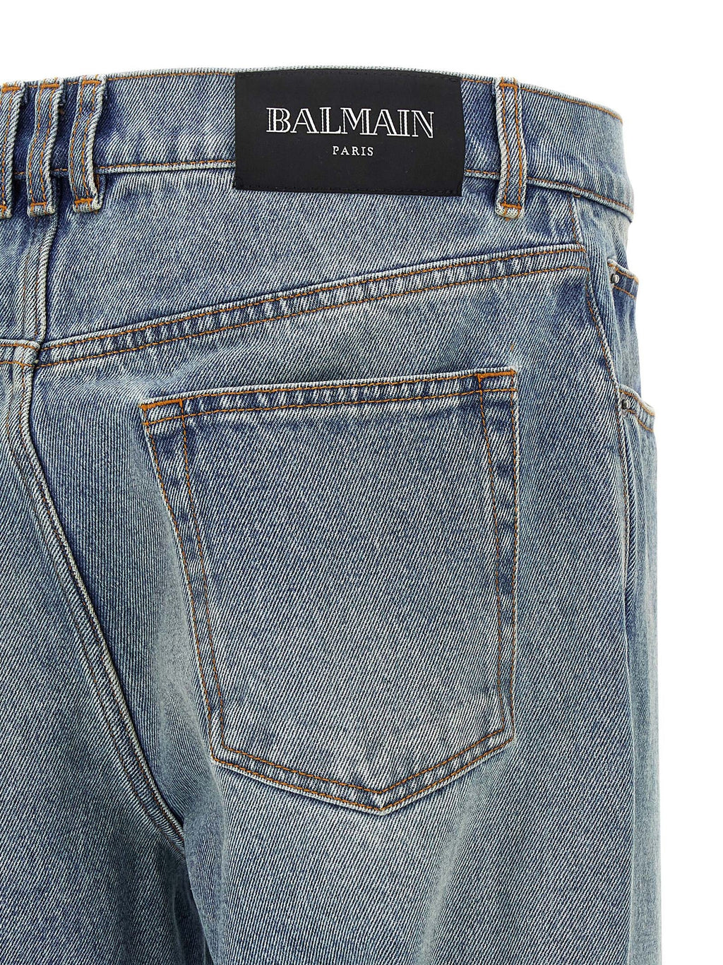 Balmain Blue Cotton Jeans Denim