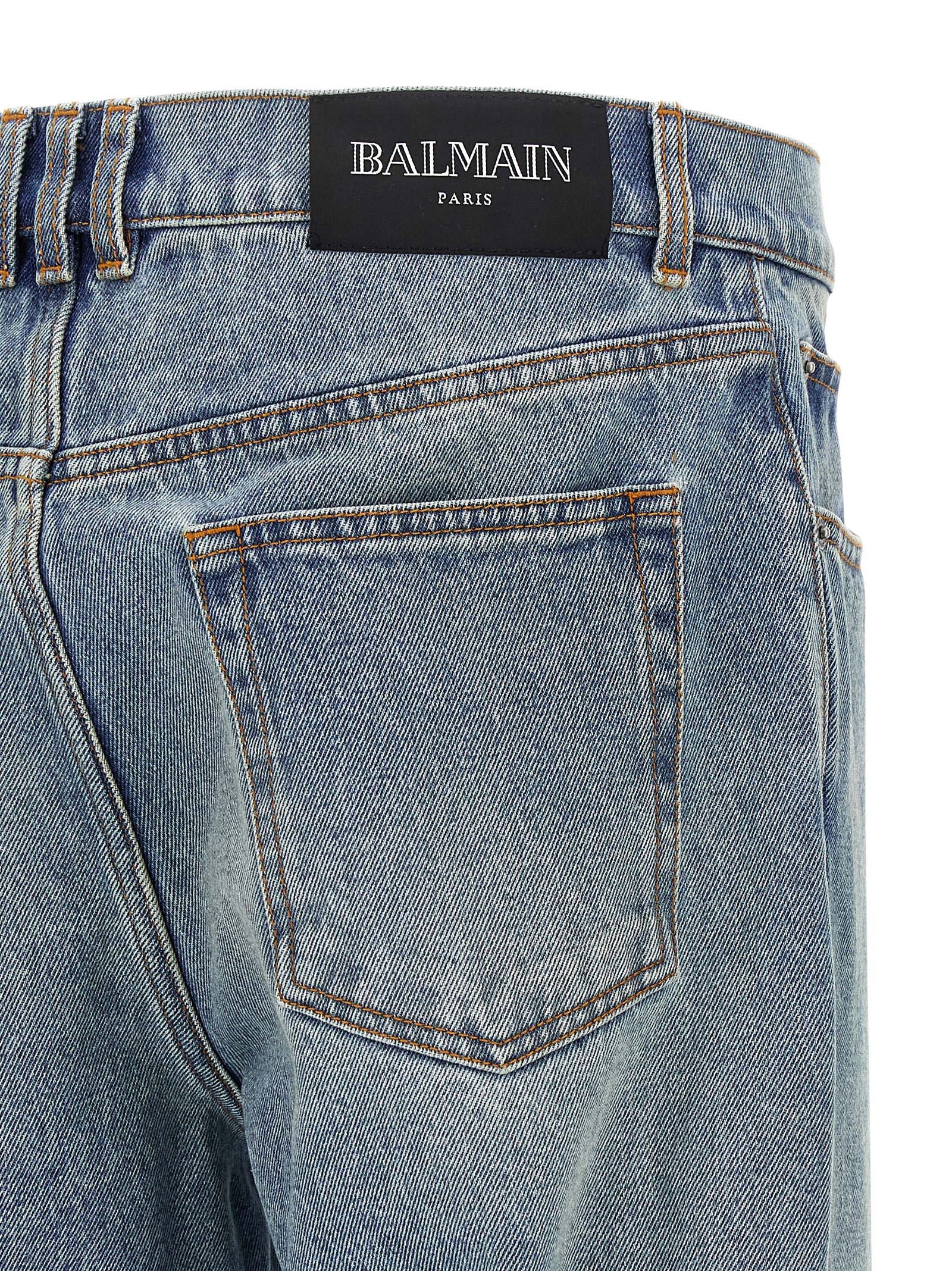 Balmain Blue Cotton Jeans Denim
