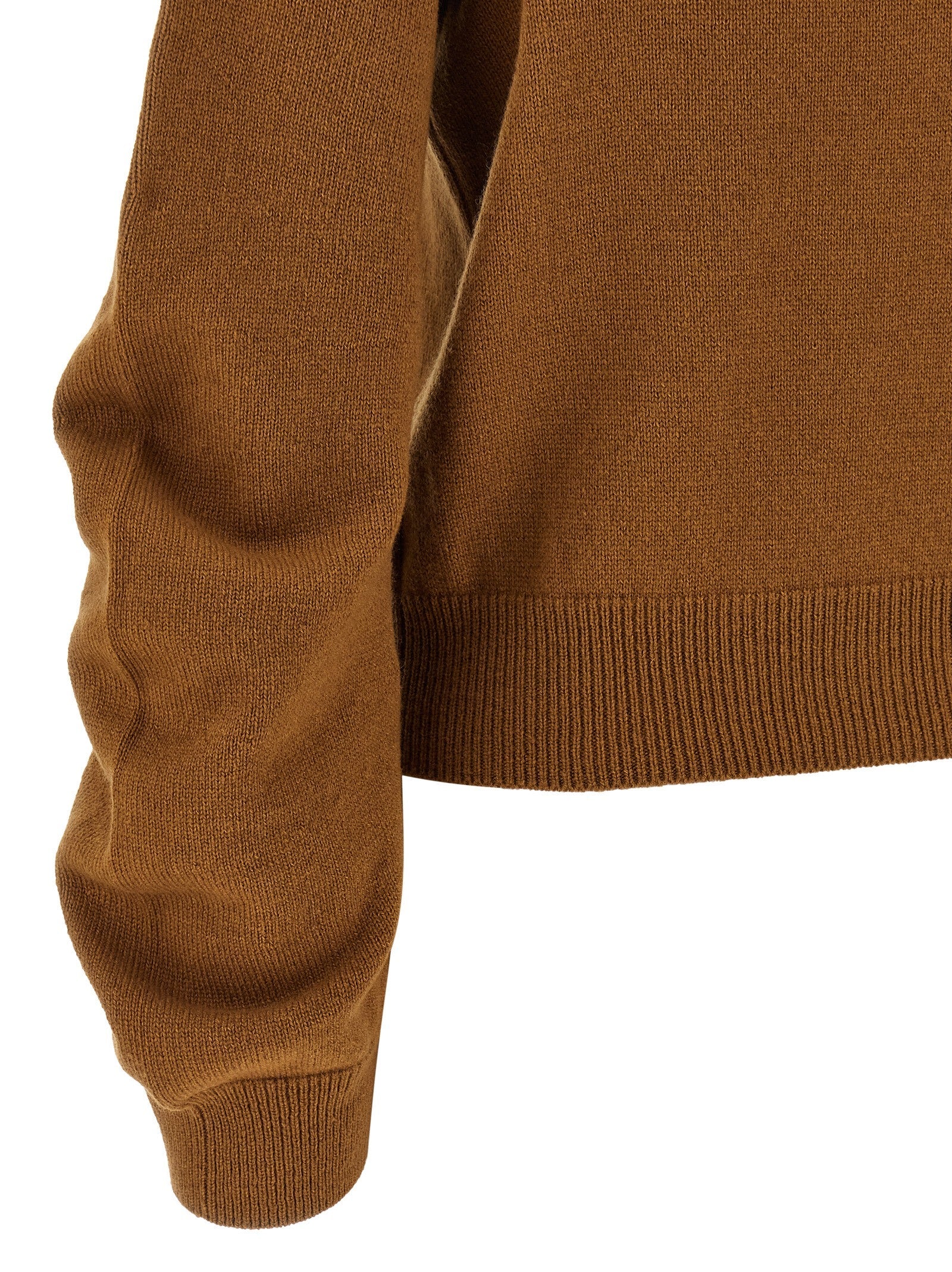 NUDE Brown Virgin Wool Cardigan