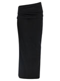 Entire Studios Black Wool Midi Skirt