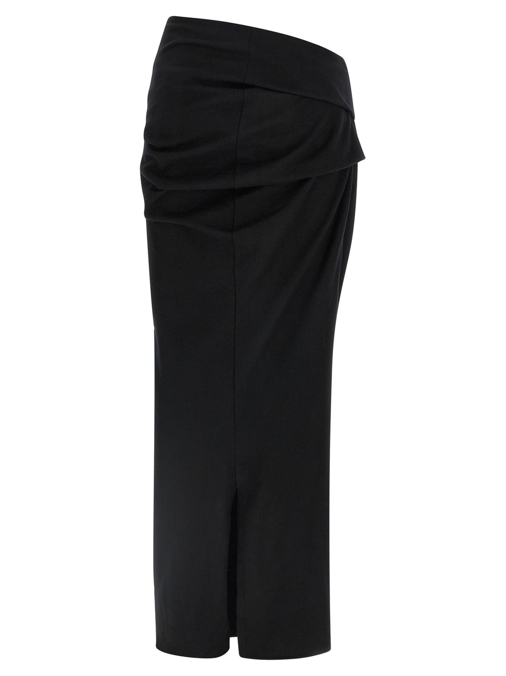 Entire Studios Black Wool Midi Skirt