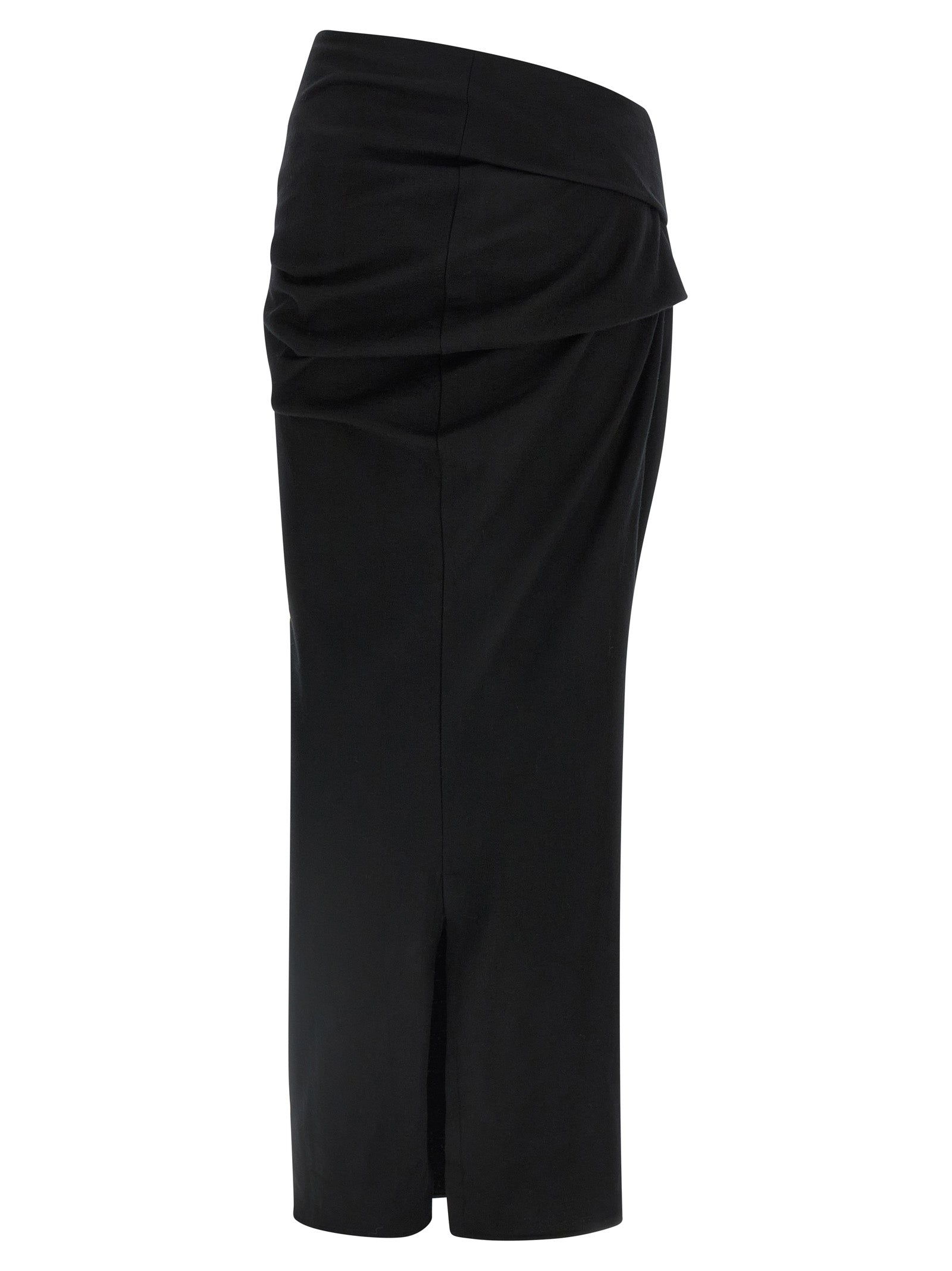 Entire Studios Black Wool Midi Skirt