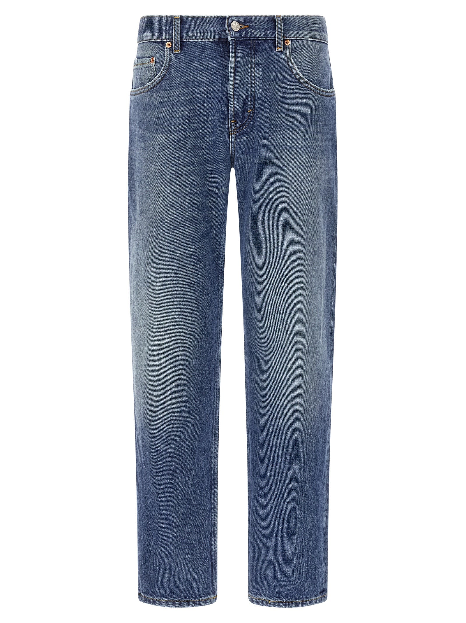 Department 5 Blue Cotton Straight-Leg Jeans
