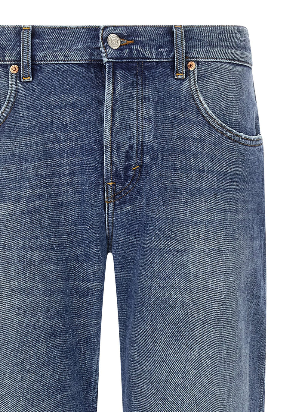 Department 5 Blue Cotton Straight-Leg Jeans
