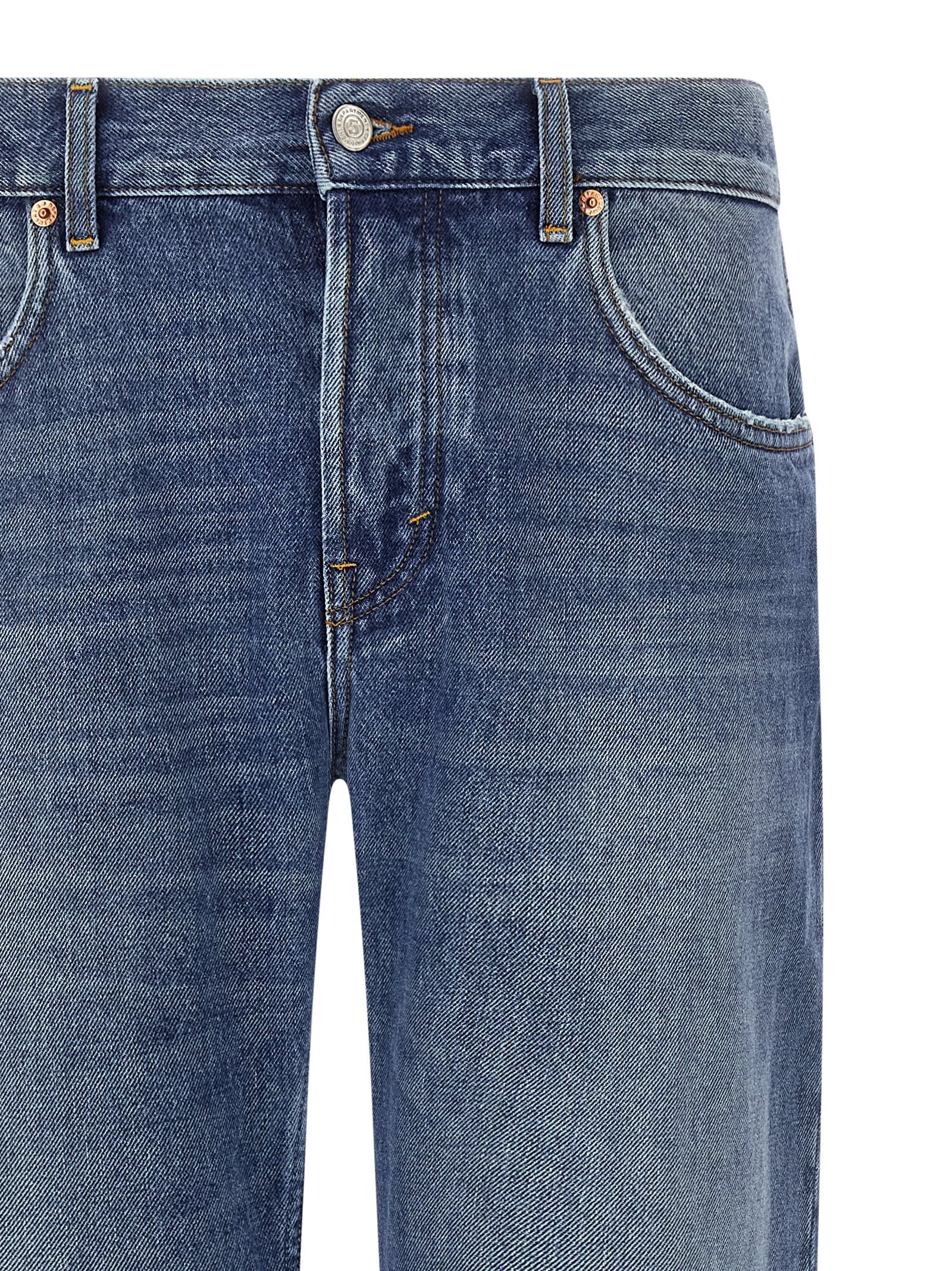 Department 5 Blue Cotton Straight-Leg Jeans