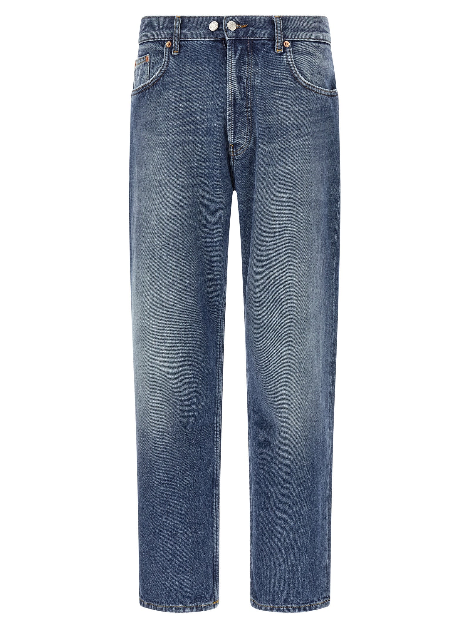 Department 5 Blue Cotton Straight-Leg Jeans