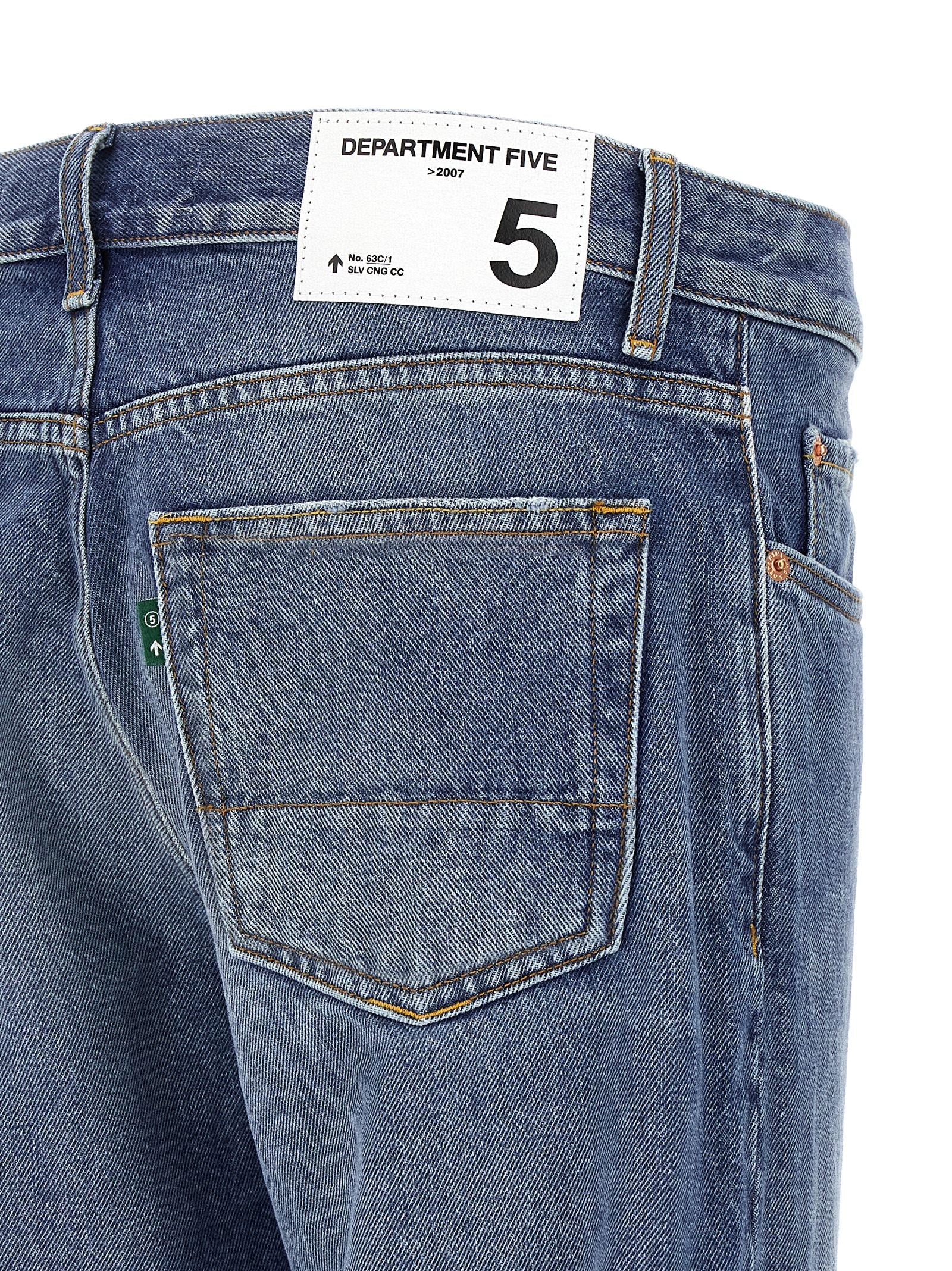 Department 5 Blue Cotton Straight-Leg Jeans