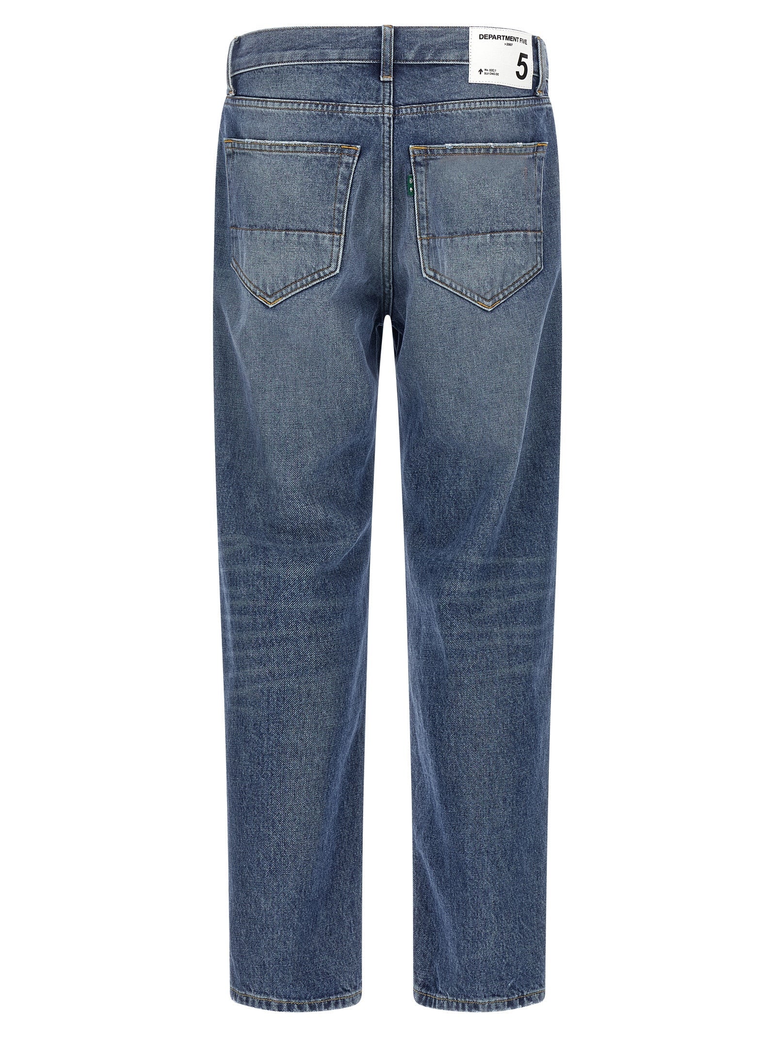 Department 5 Blue Cotton Straight-Leg Jeans