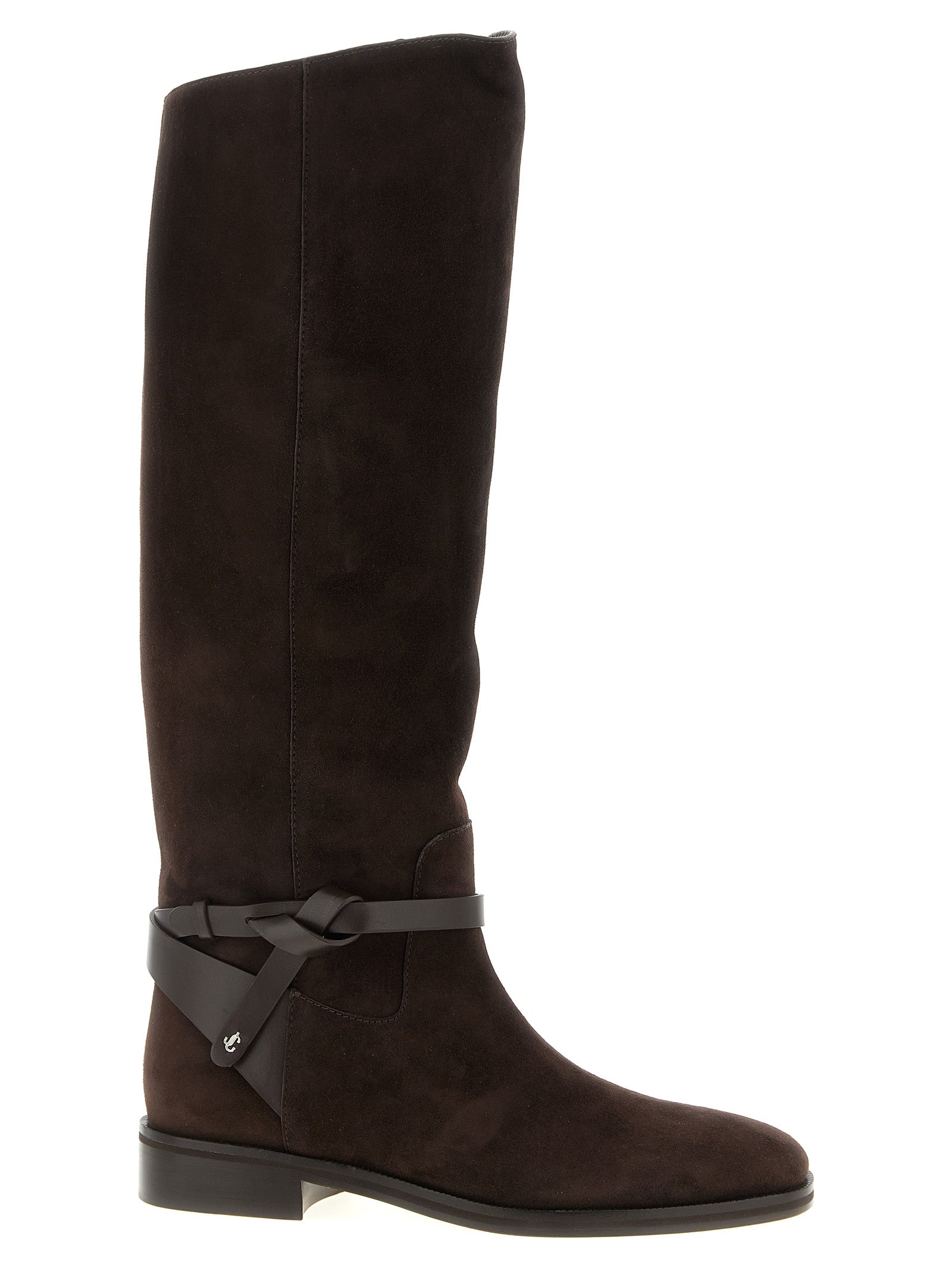 Jimmy Choo Brown Leather Over The Knee