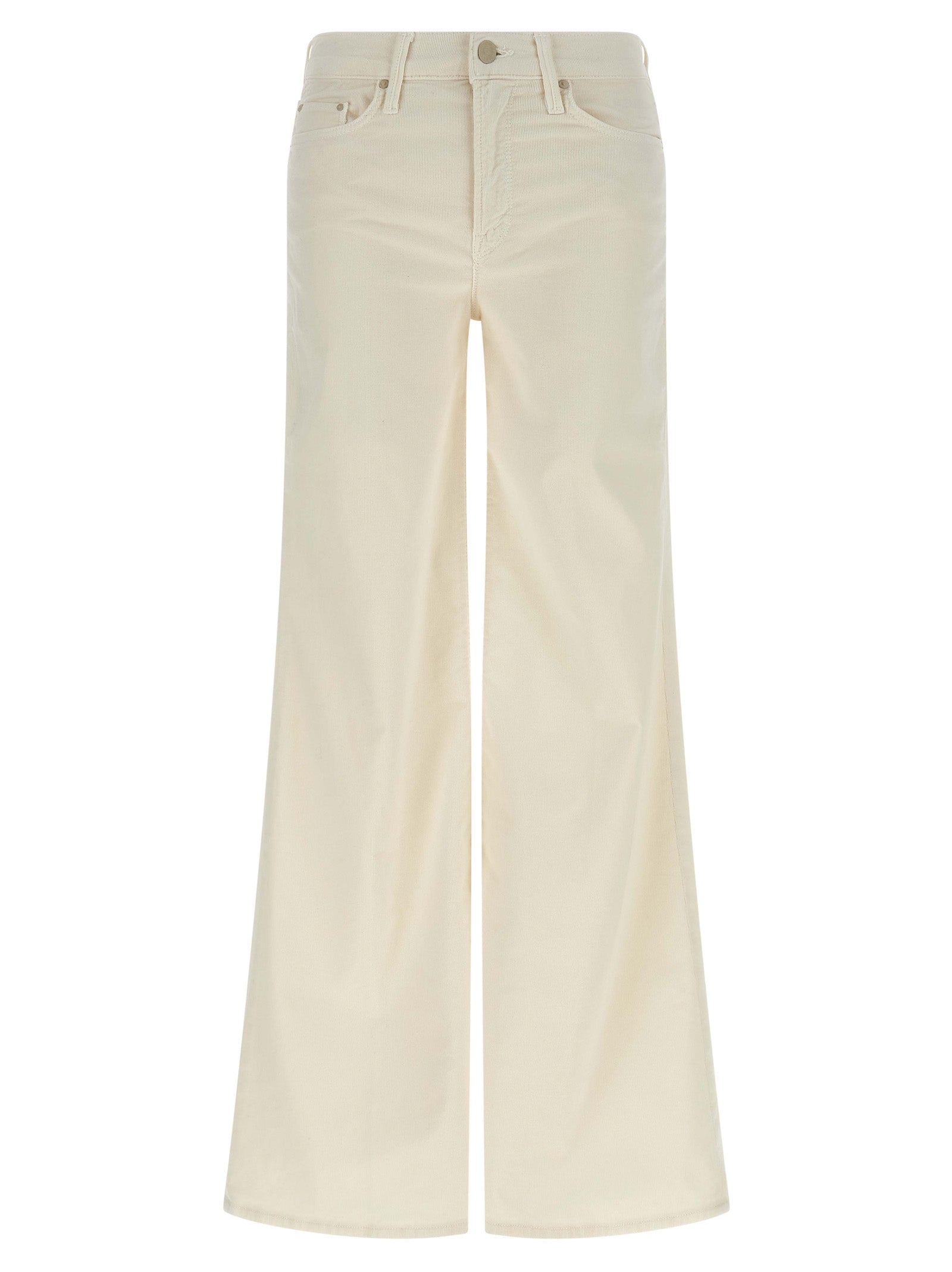 Mother Denim White Cotton Flared Pants