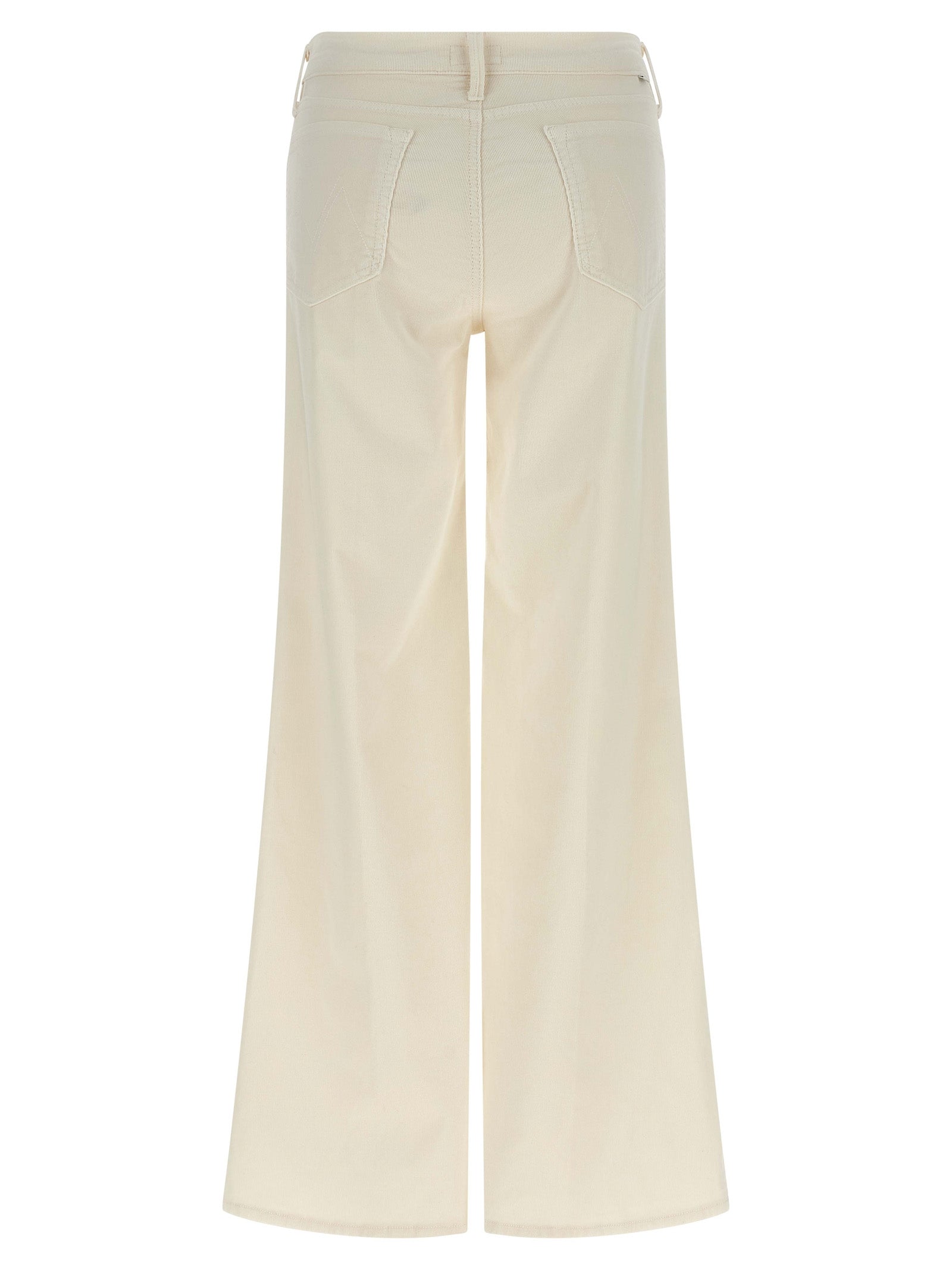 Mother Denim White Cotton Flared Pants