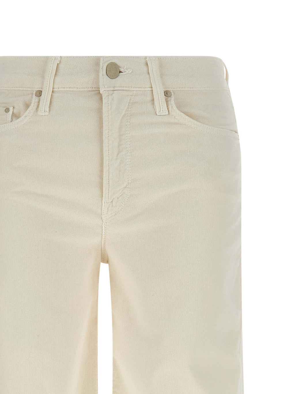 Mother Denim White Cotton Flared Pants