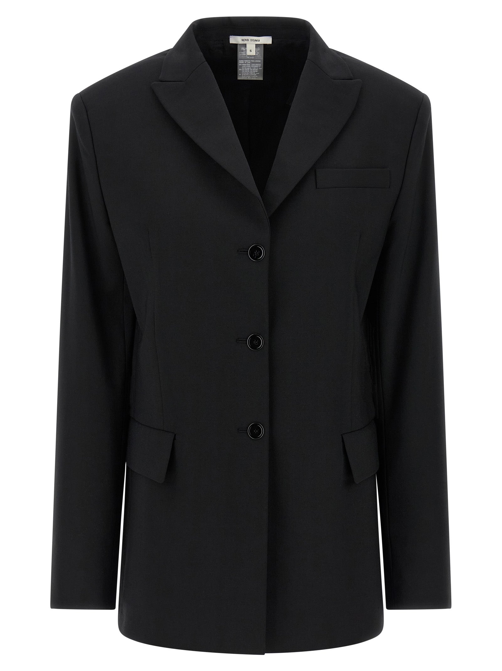 Nensi Dojaka Black Virgin Wool Blazer