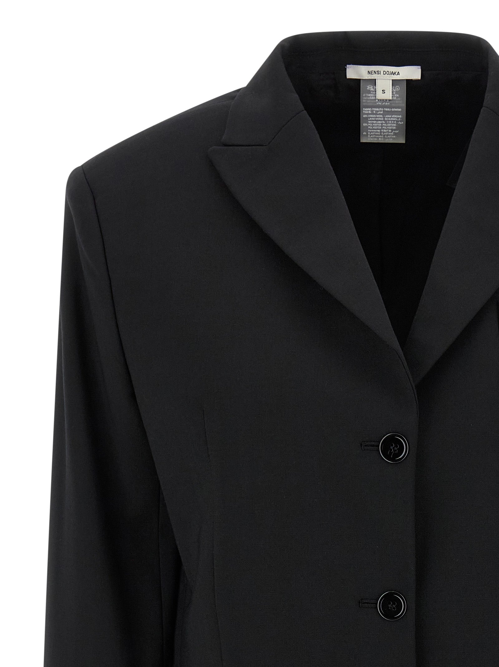 Nensi Dojaka Black Virgin Wool Blazer