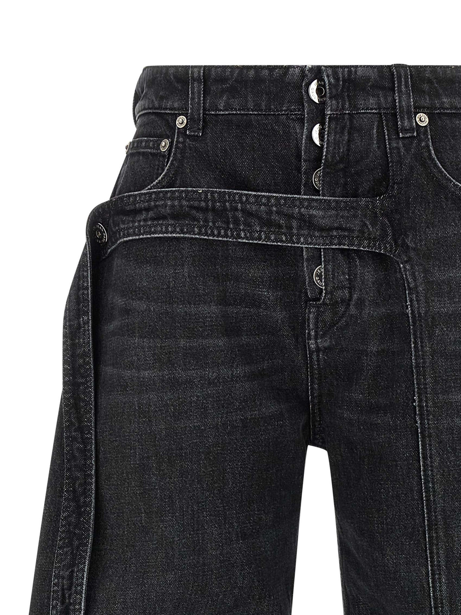 Jean Paul Gaultier Black Cotton Jeans Denim