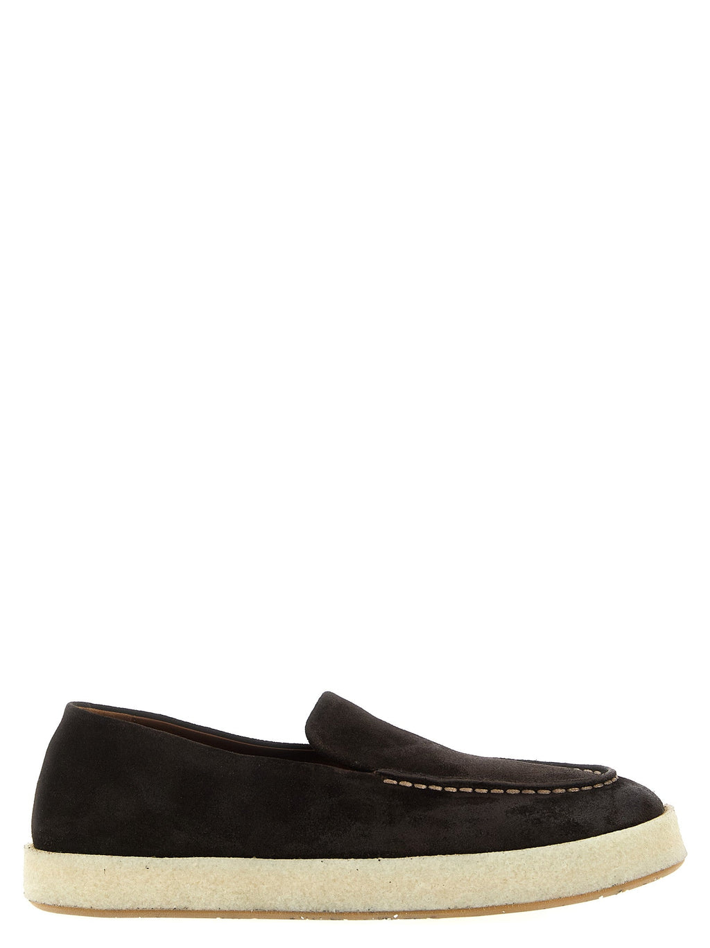 Marsell Brown Leather Slip-On Loafers