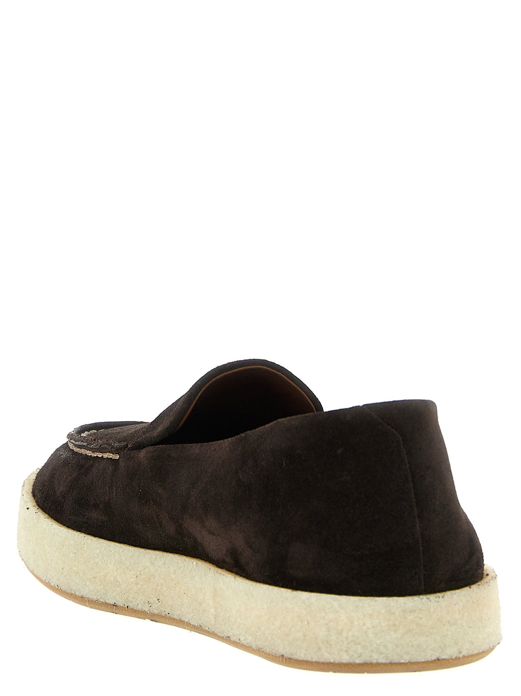 Marsell Brown Leather Slip-On Loafers