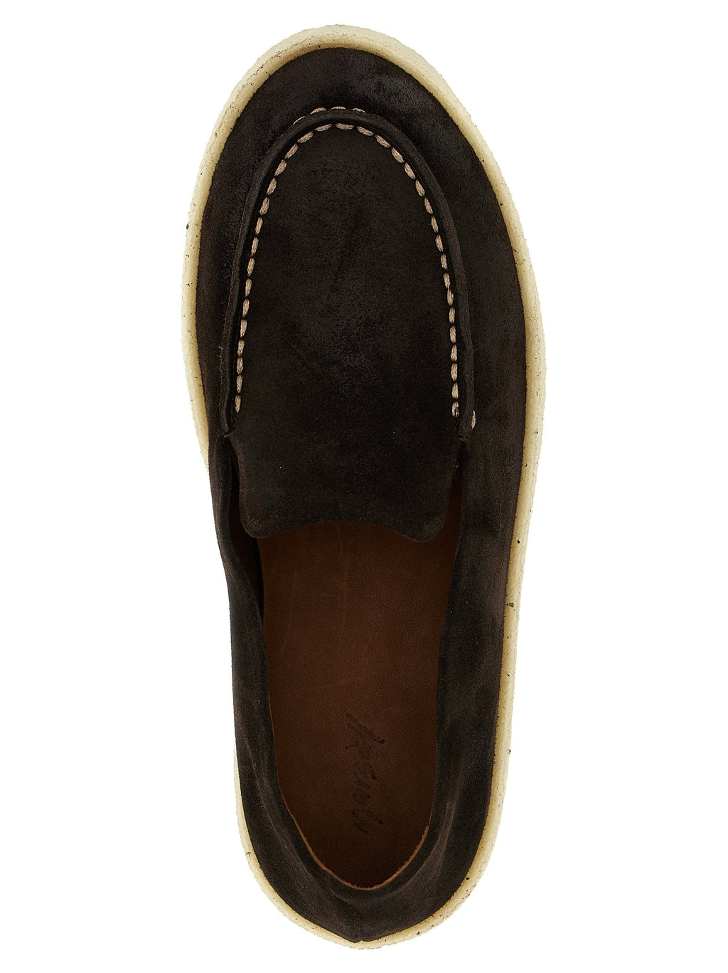 Marsell Brown Leather Slip-On Loafers