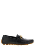 Moschino Black Leather Slip-On Loafers