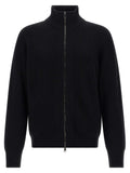 Roberto Collina Black Merino Wool Cardigan