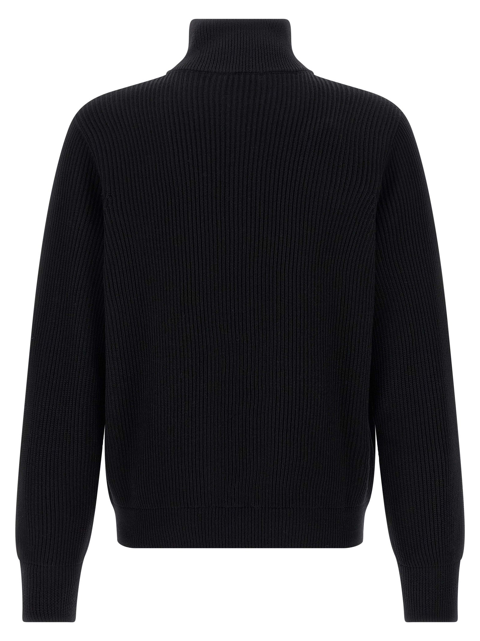 Roberto Collina Black Merino Wool Cardigan