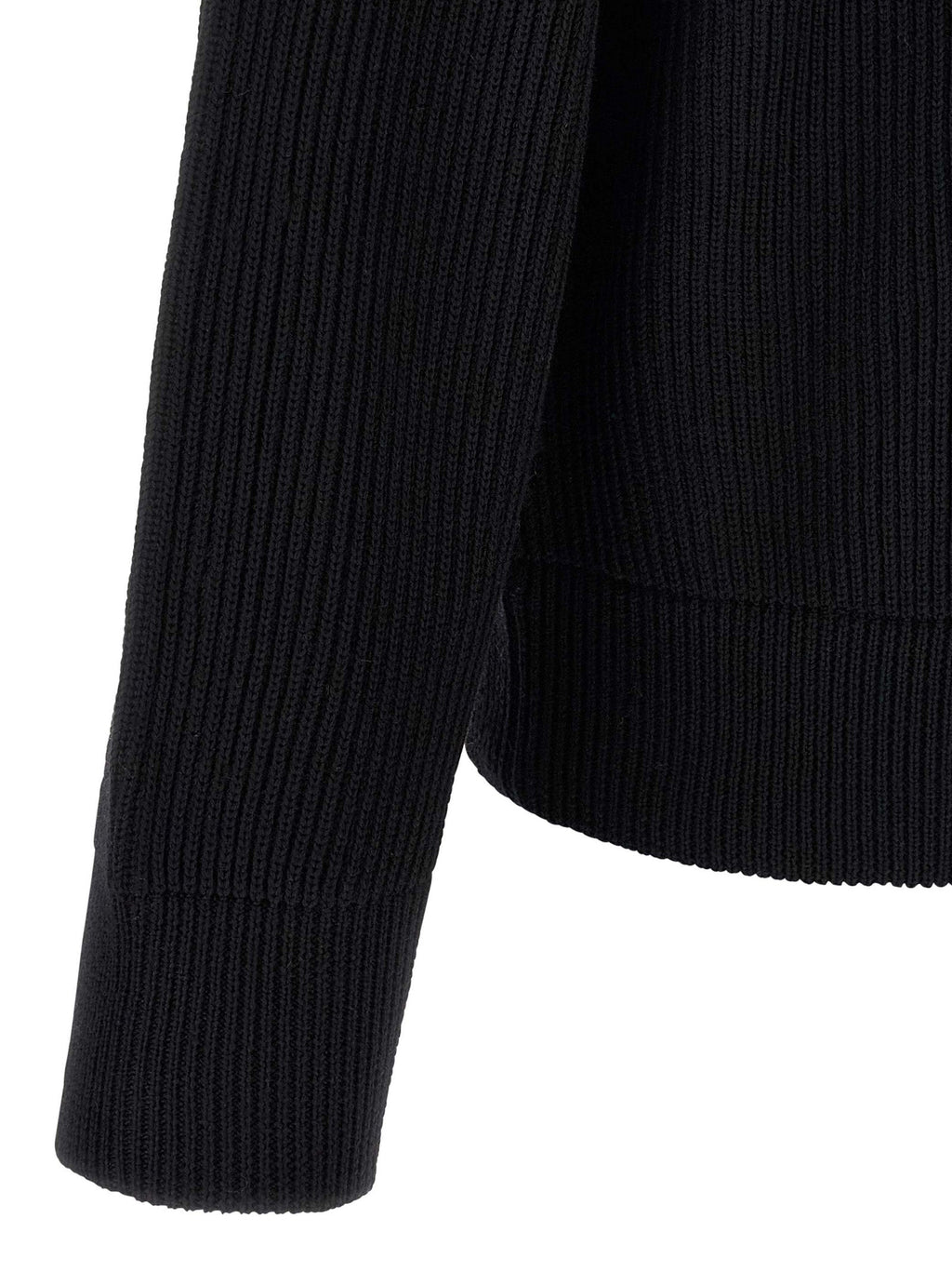 Roberto Collina Black Merino Wool Cardigan