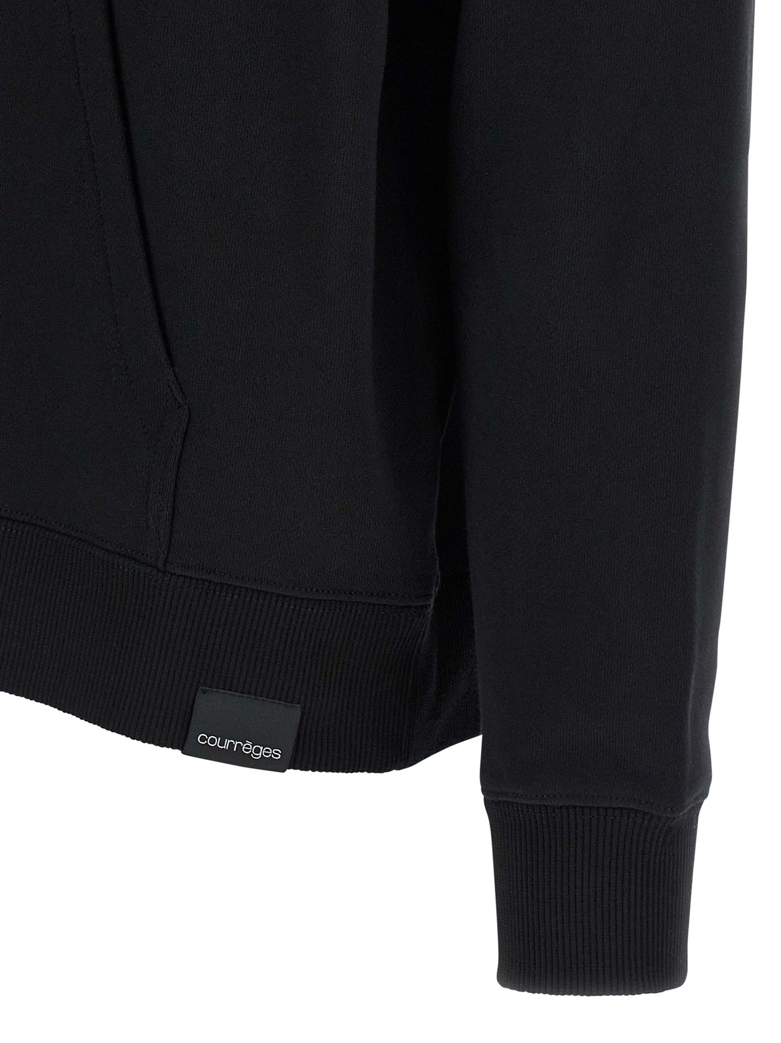 Courrèges Black Cotton Sweatshirt