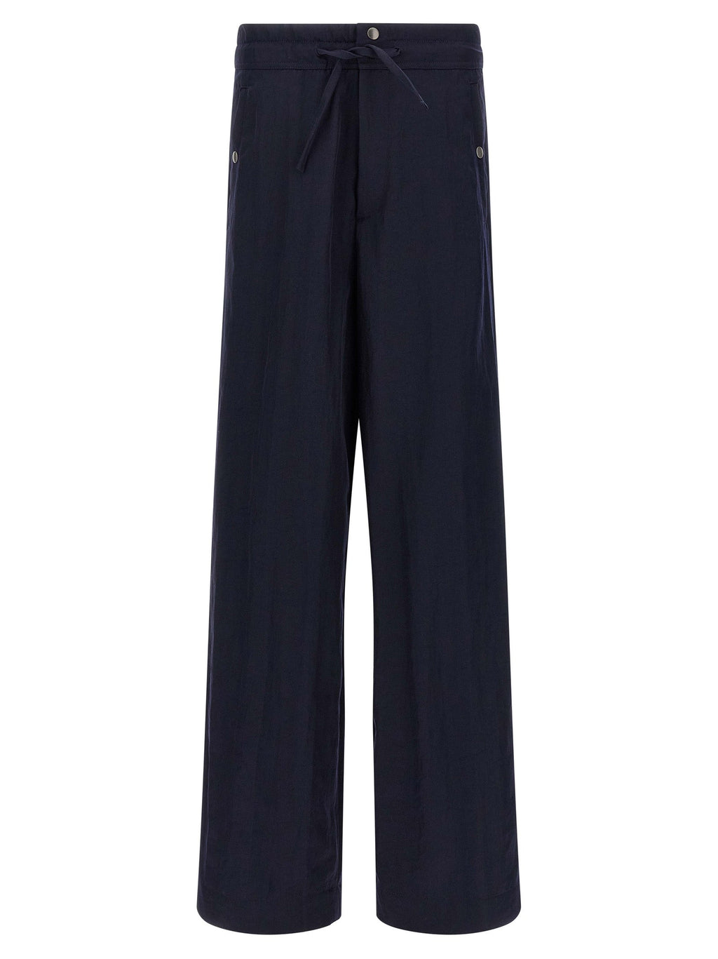 Dries Van Noten Blue Nylon Casual Pants