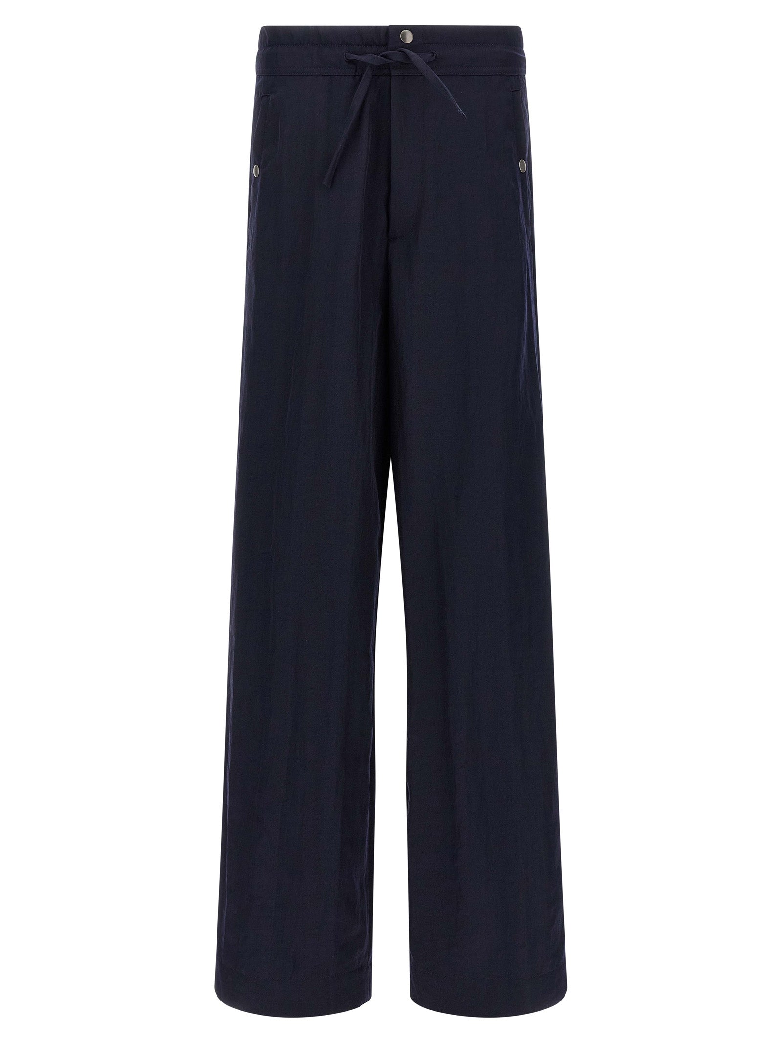 Dries Van Noten Blue Nylon Casual Pants