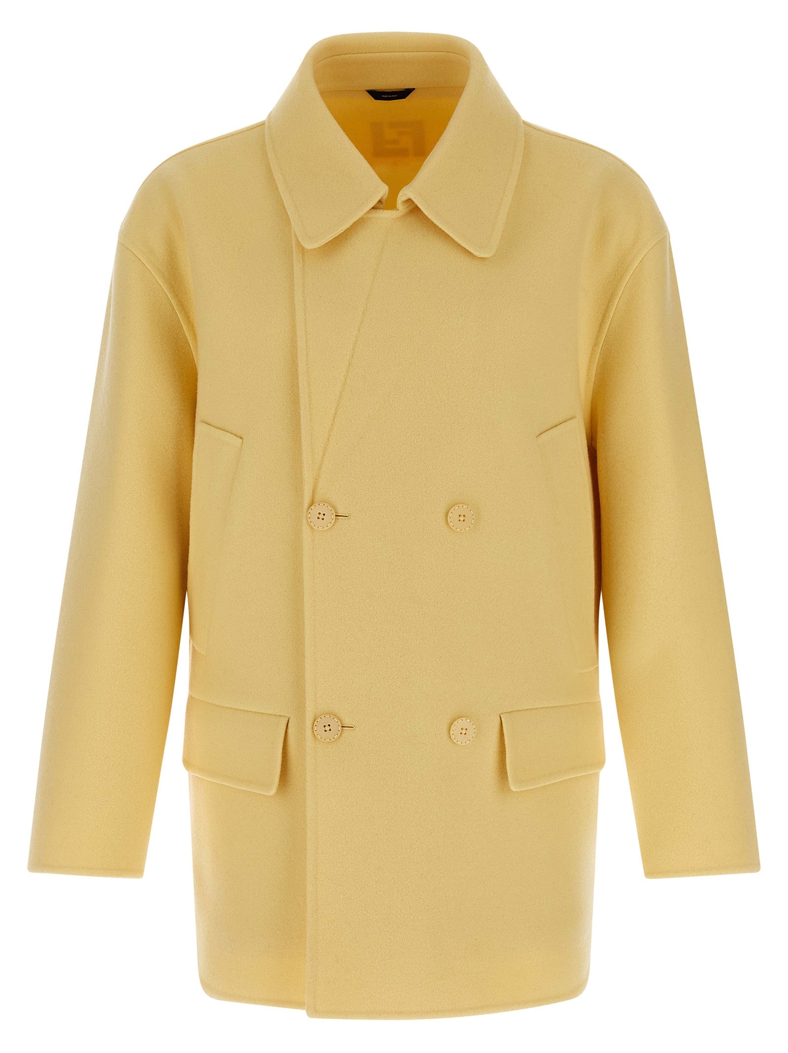 Fendi Bicolor Virgin Wool Coat