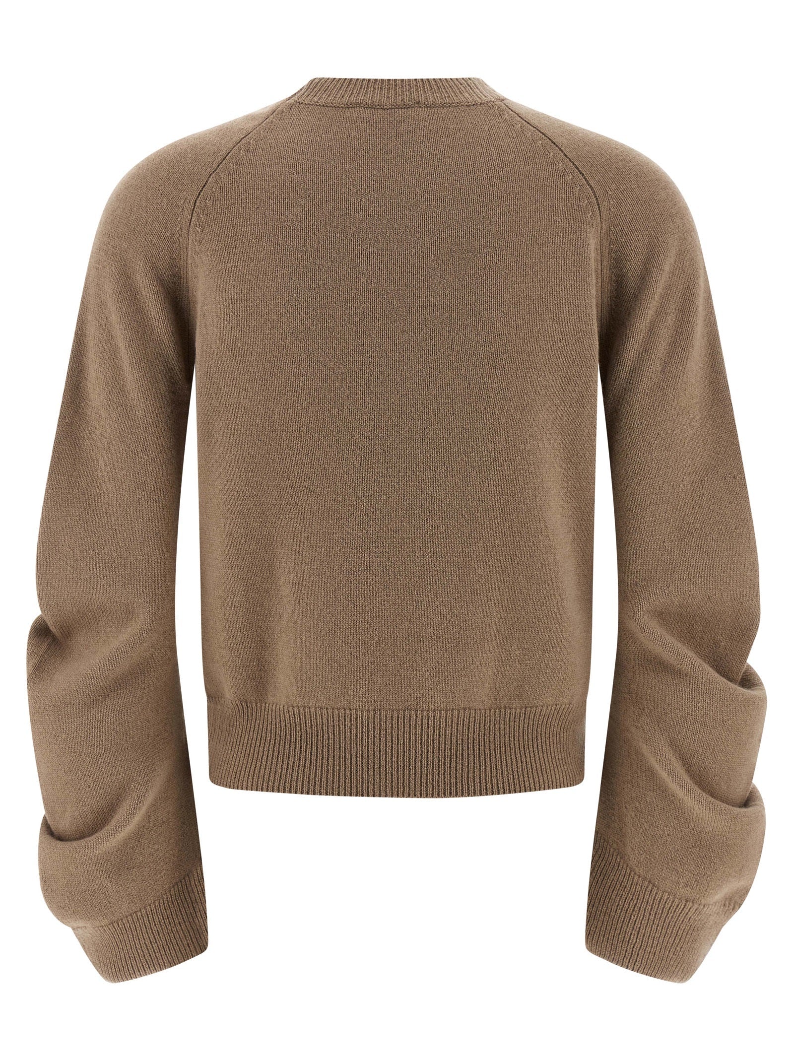 NUDE Beige Virgin Wool Cardigan