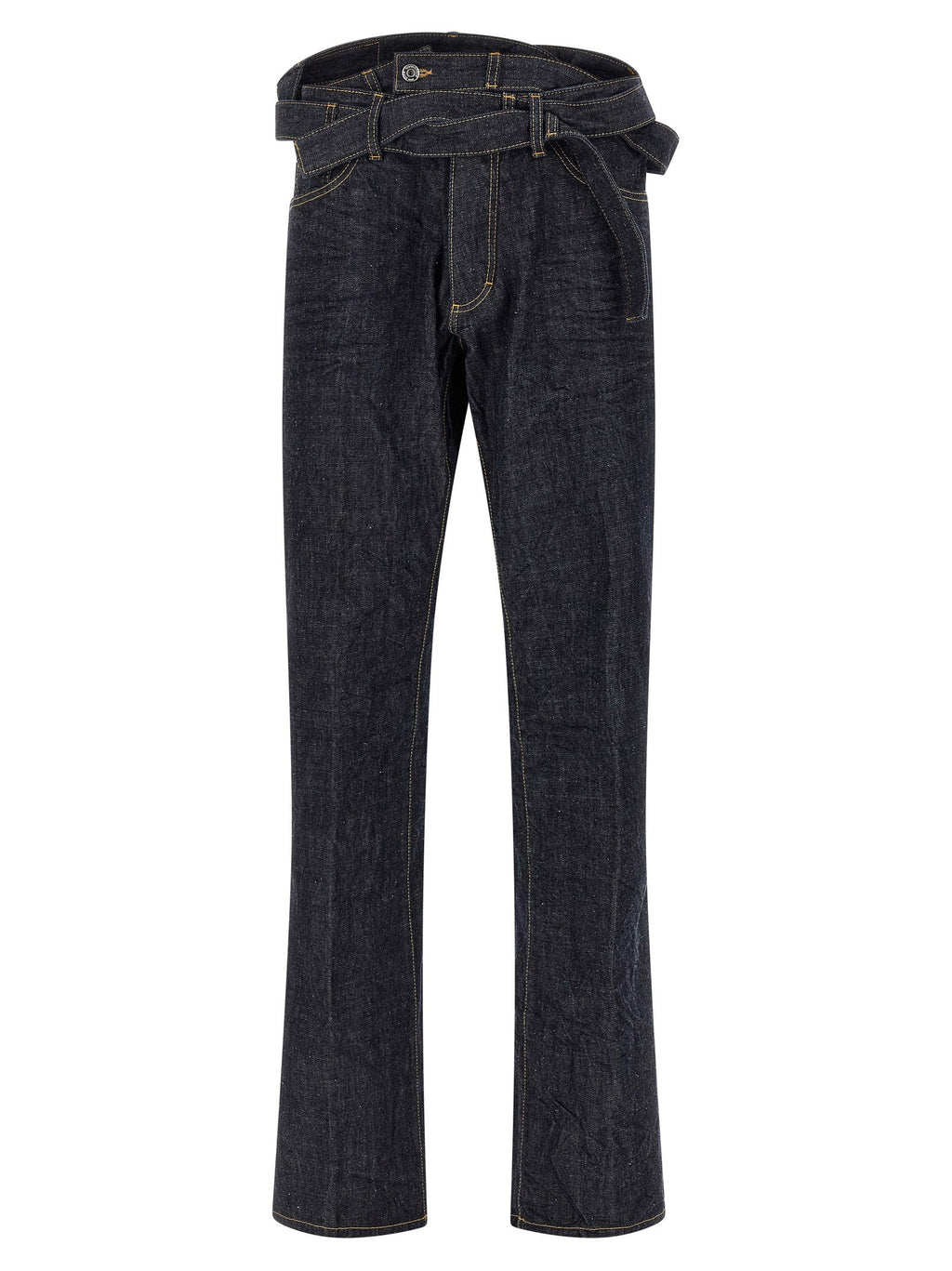 Dsquared² Blue Cotton Straight-Leg Jeans