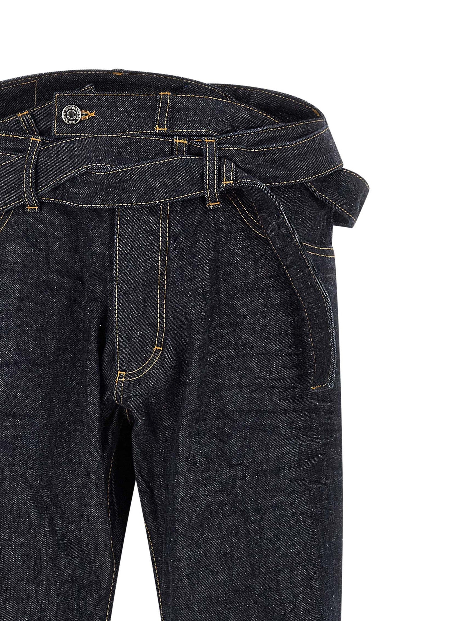Dsquared² Blue Cotton Straight-Leg Jeans