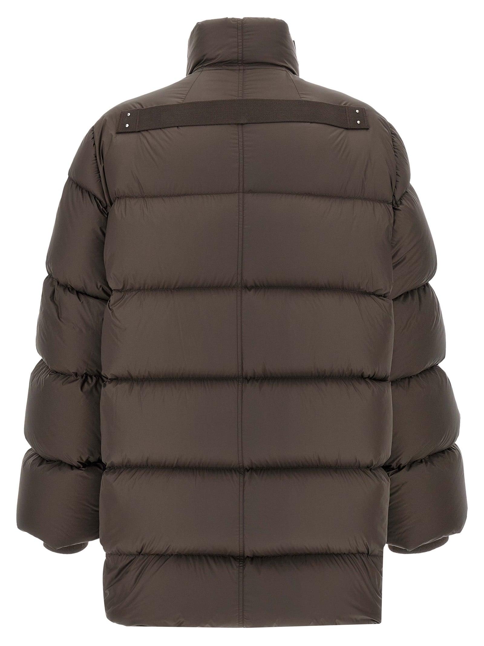 Rick Owens Brown Nylon Full-Length Jacket
