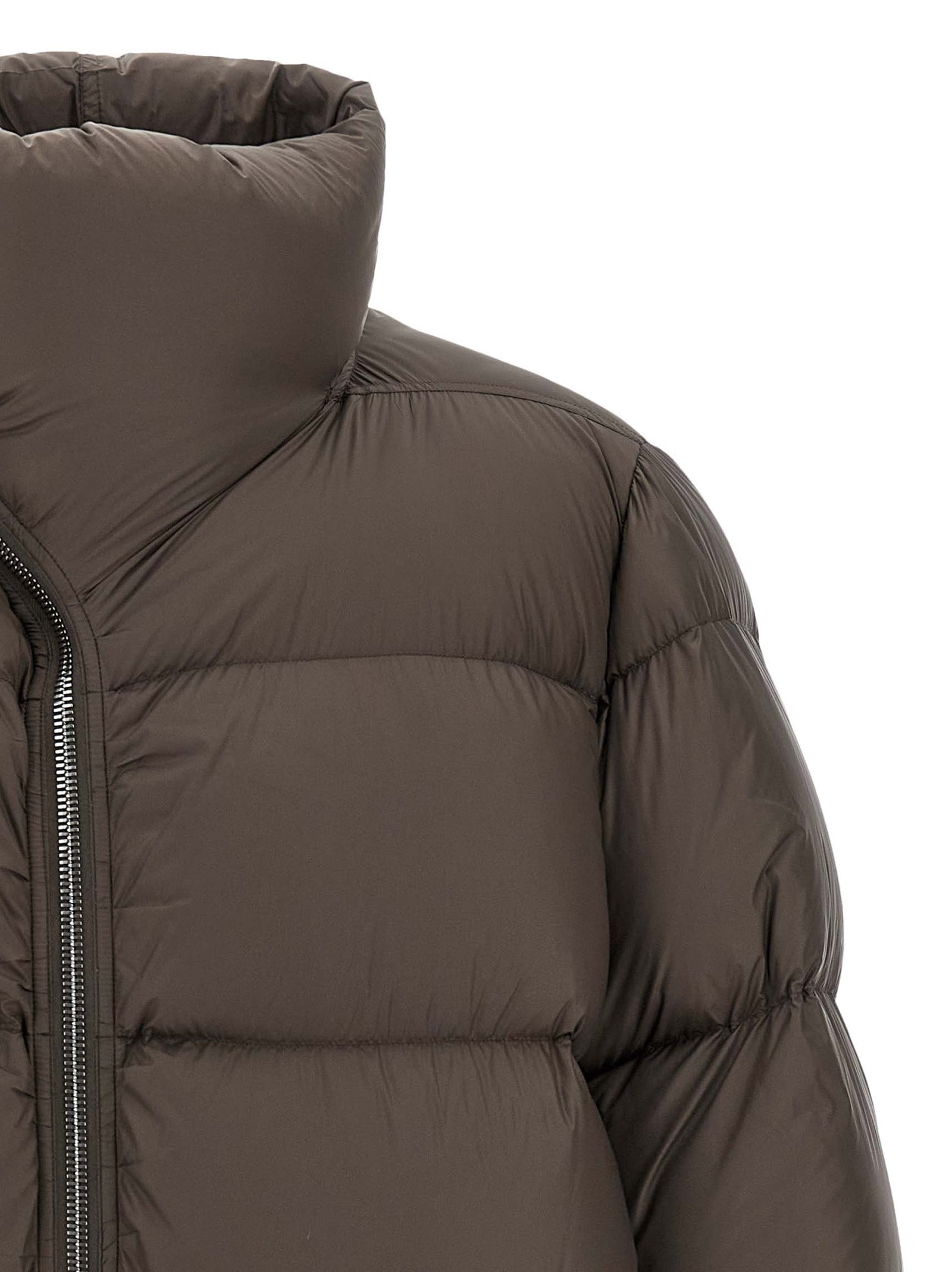 Rick Owens Brown Nylon Full-Length Jacket