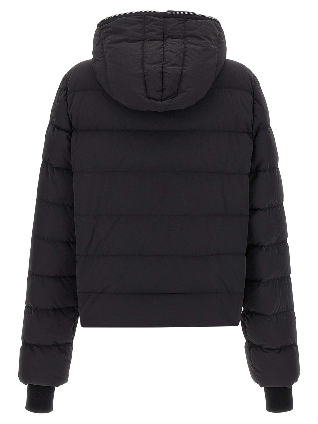 Rick Owens Black Nylon Full-Length Jacket