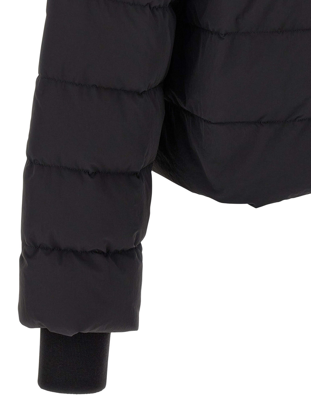 Rick Owens Black Nylon Full-Length Jacket