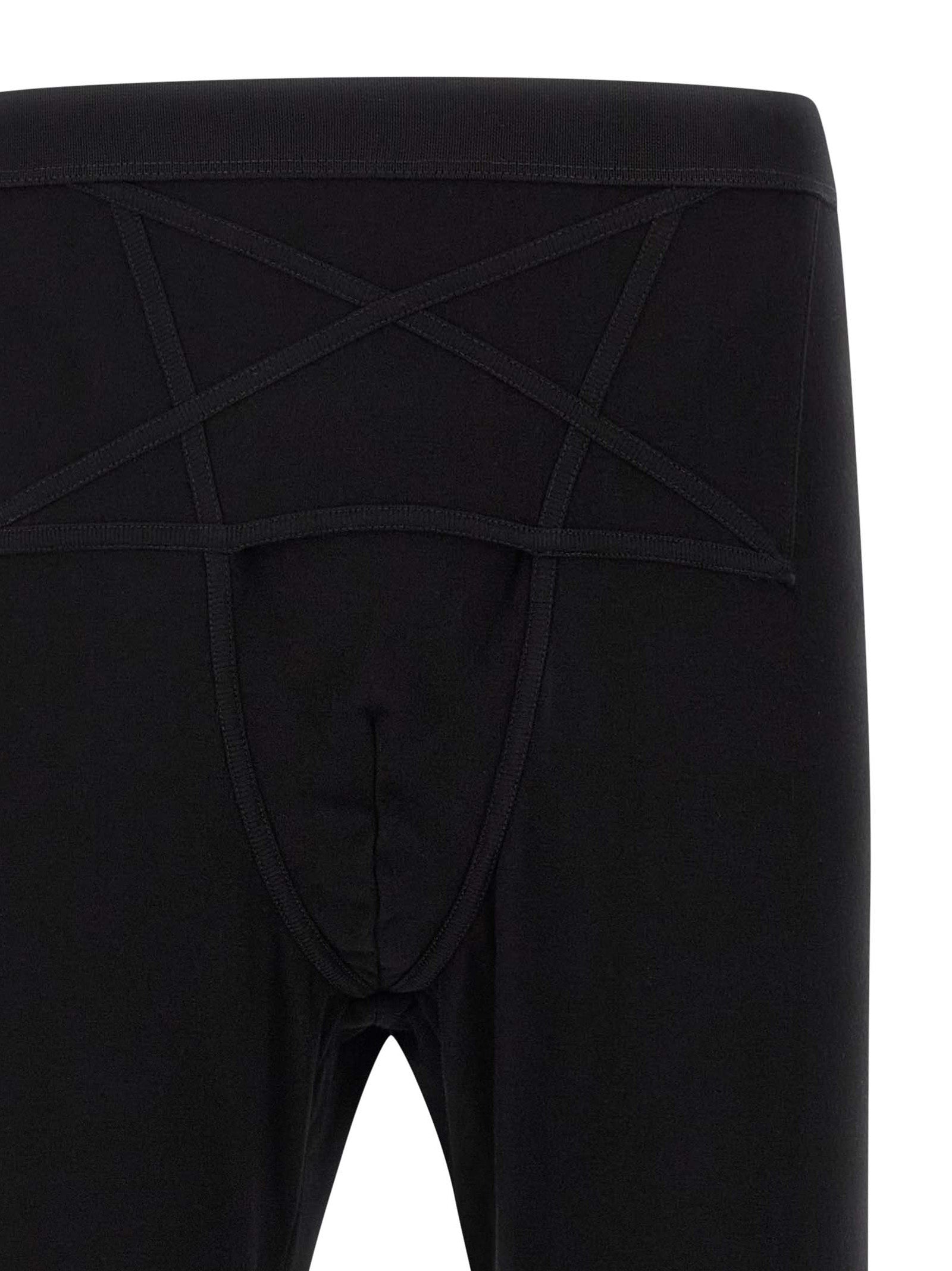 Rick Owens Black Wool Leggings