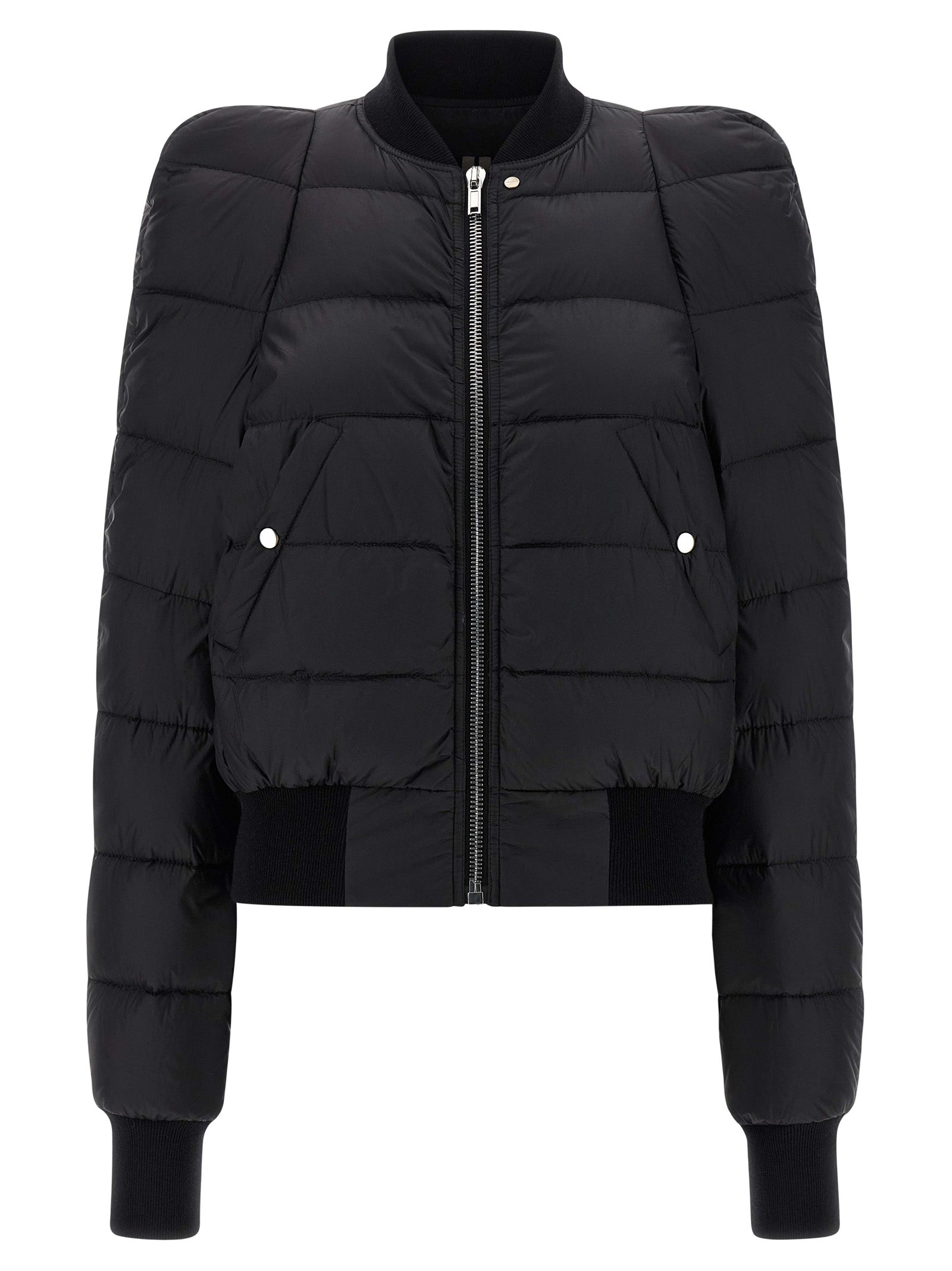 Rick Owens Black Nylon Bomber