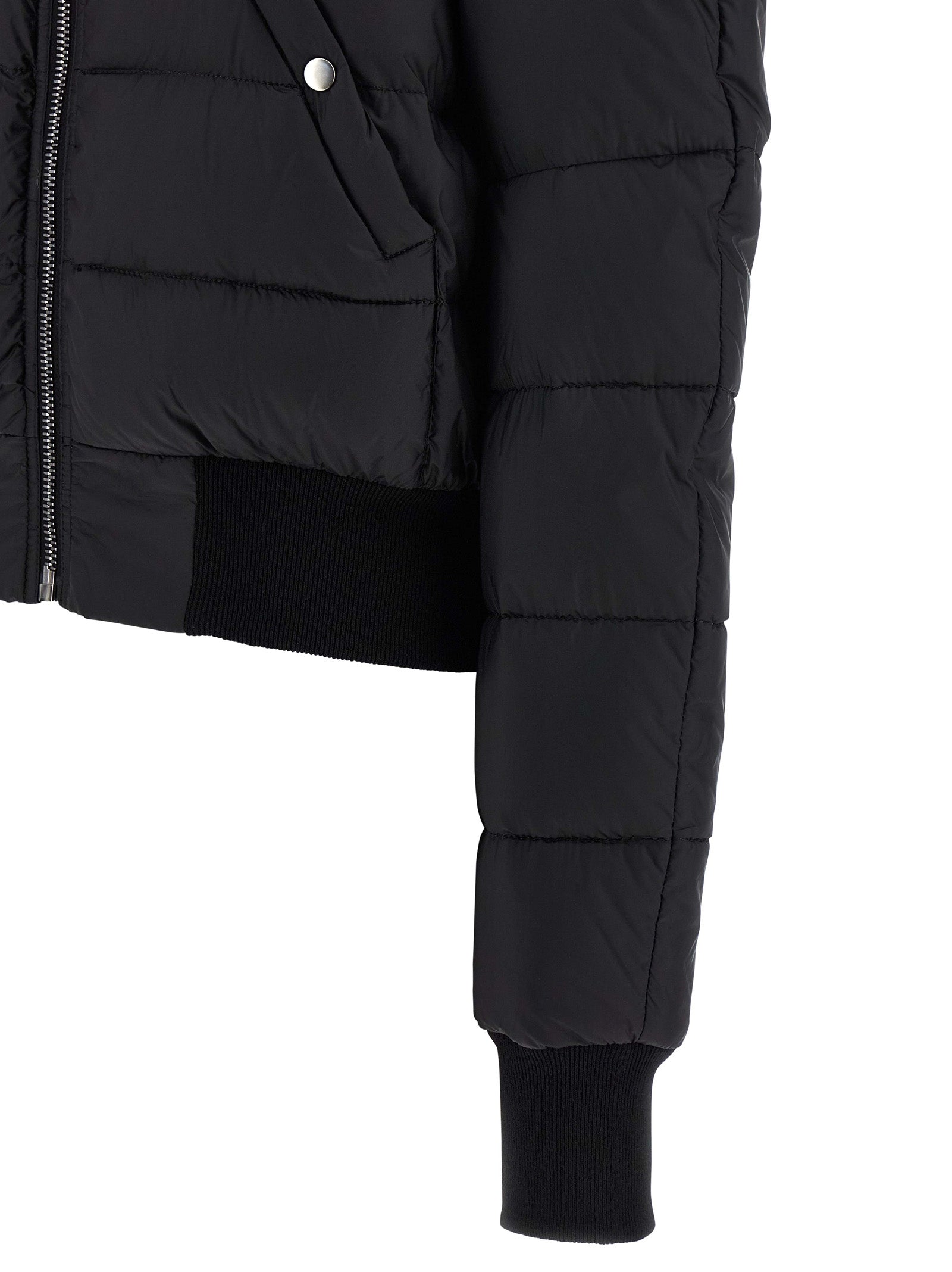 Rick Owens Black Nylon Bomber