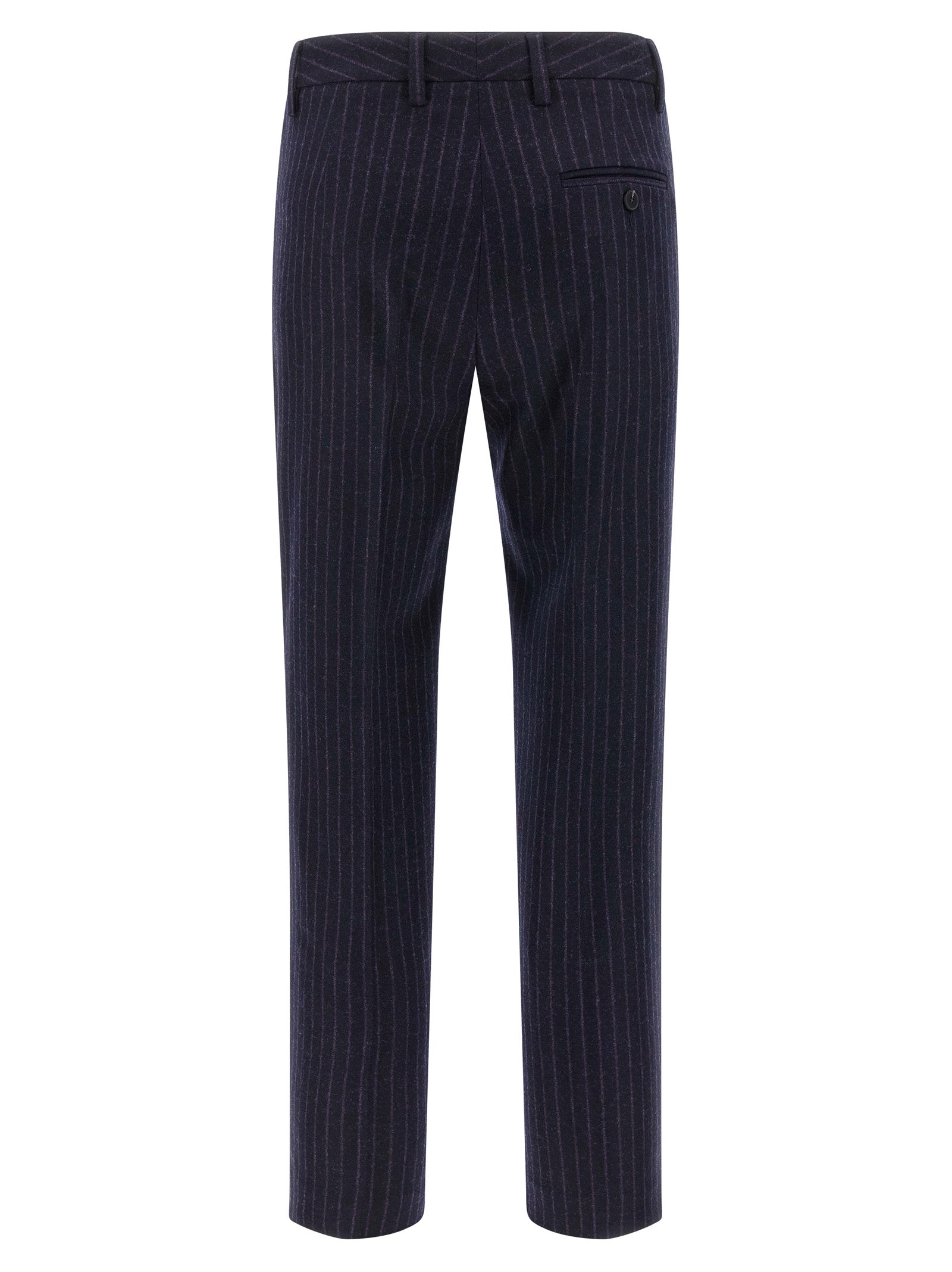 Alberto Biani Blue Virgin Wool Dress Pants