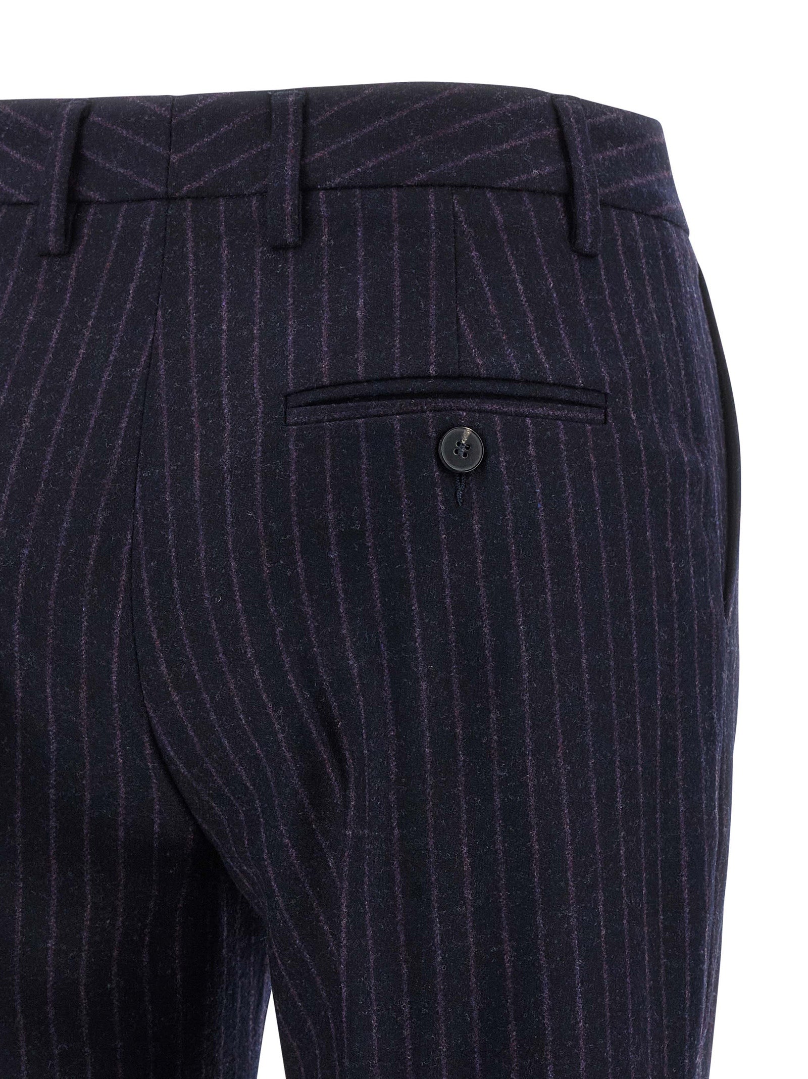 Alberto Biani Blue Virgin Wool Dress Pants