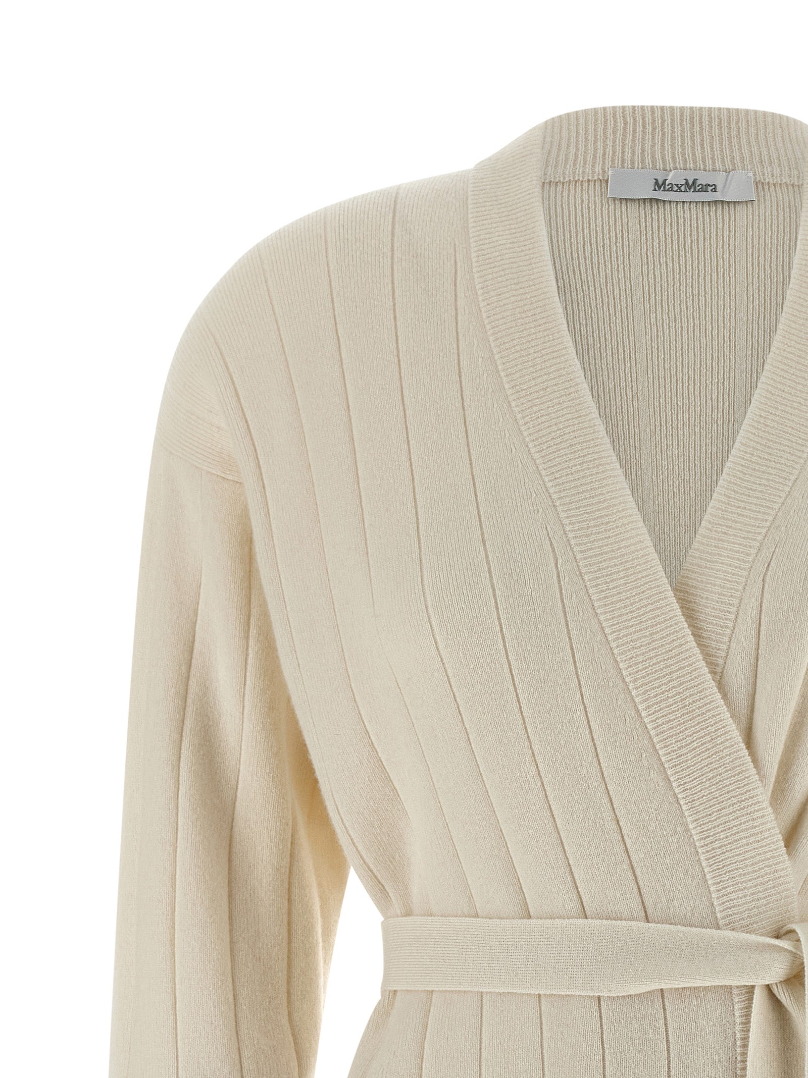 Max Mara White Cashmere Cardigan