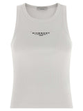 Givenchy White Cotton Sleeveles T-Shirt