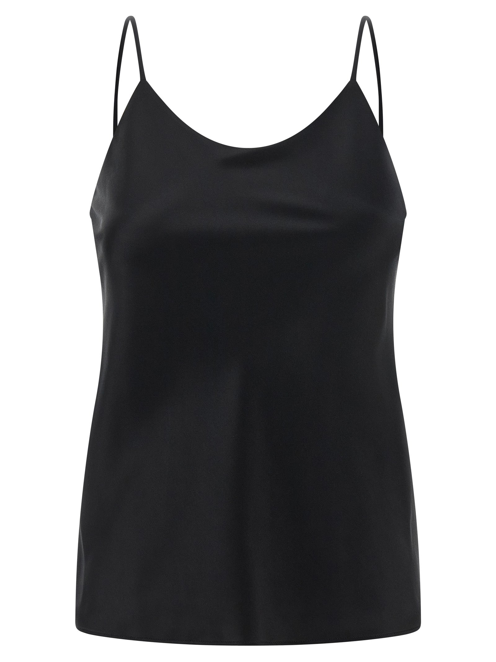 Max Mara Black Silk Tank Tops