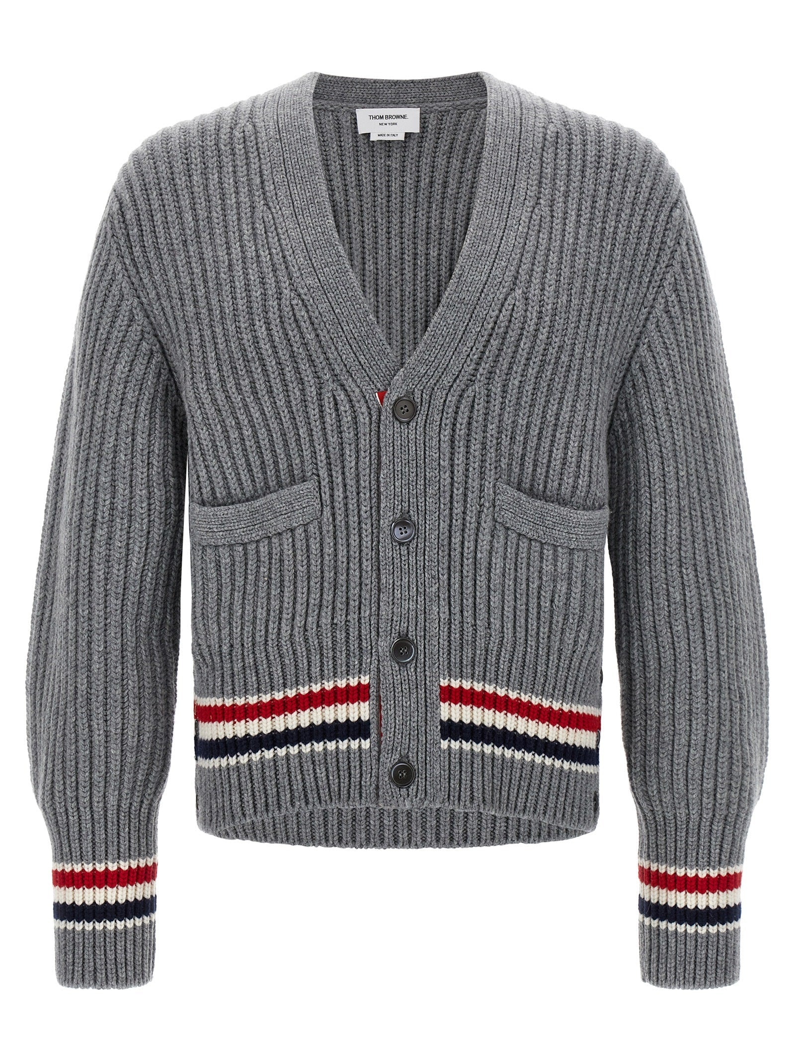 Thom Browne Gray Cashmere Cardigan